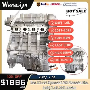 G4FJ 1.6L Long block Engine Assembly For 11-22 Hyundai Accent i30 GD Sonata Kia - Picture 1 of 6