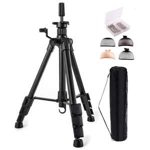 HYOUJIN Heavy Duty Wig Stand - Adjustable Metal Tripod Holder for Mannequin Head - Picture 1 of 12
