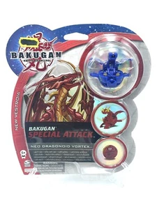 RARE BAKUGAN NEW VESTROIA PYRUS DRAGONOID VORTEX BLUE SPECIAL ATTACK#NIB OM - Picture 1 of 2