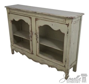 L67963: HABERSHAM Country French Green Painted 2 Door Cabinet - Picture 1 of 17
