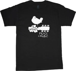 Camiseta grande y alta Woodstock música paz guitarra camiseta camisas altas para hombre - Imagen 1 de 1