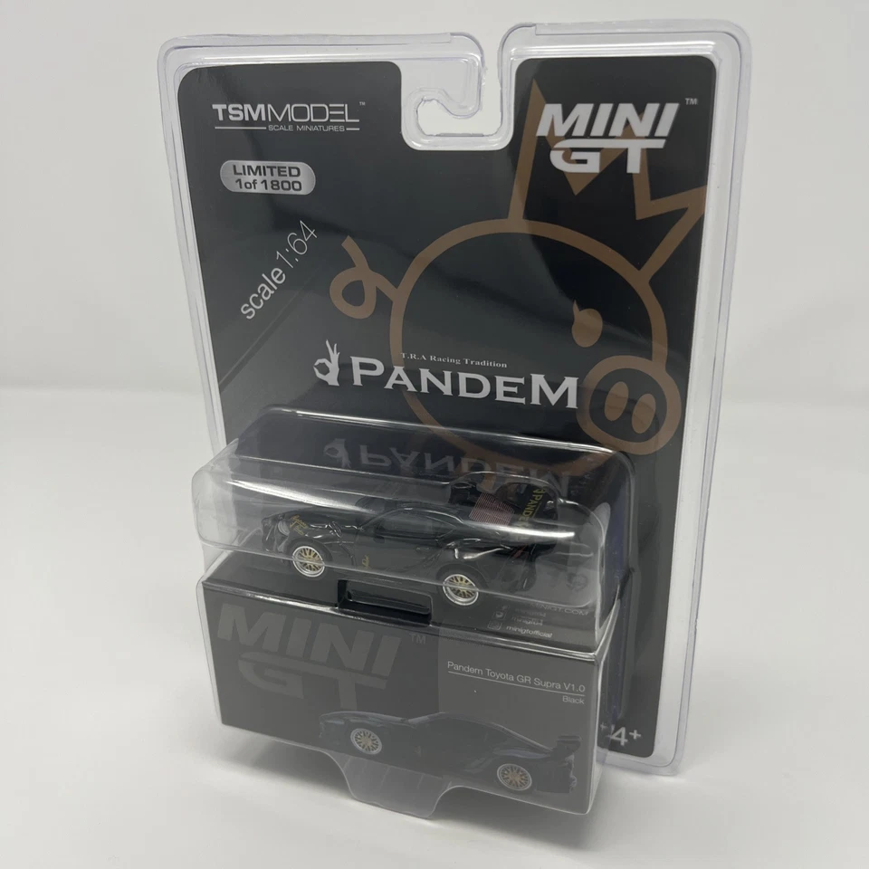 Mini GT 219 Pandem Toyota GR Supra V1 - Black LHD New in BLISTER Mijo Exclusive - Image 1 of 4