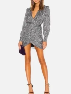 L’Academie Revolve The Joyce Mini Cocktailkleid Abstrakt Gepard Small ohne Gürtel - Bild 1 von 7