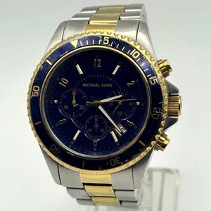 Michael Kors Jet Set MK-8175 Men’s Two Tone Chronograph Watch, 47mm Working  - Picture 1 of 9