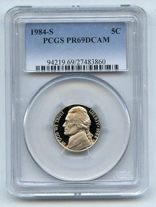 1984 S 5C Jefferson Nickel Proof PCGS PR69DCAM - Picture 1 of 1