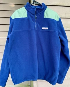 Vineyard Vines Martha's Vineyard Blue Green Embroidered Quarter Zip Pullover M - Picture 1 of 10