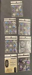 7 LOT RECOLLECTIONS HALLOWEEN STICKER BOOK COFFIN MAGIC BALL SKELETON SKULLS - Picture 1 of 5