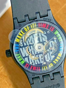 Swatch System51 Automatic SO30B400 Automatic Watch Black Dial  - NEW - Foto 1 di 8