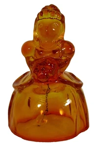 Heisey Mold by Imperial Glass Amberina Orange Bride Bridesmaid 4" Bell Figurine - Picture 1 of 12