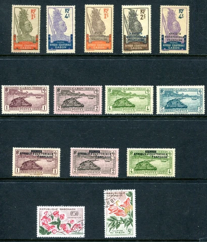 Gabon 1910 - 1961 Used and Unused Lot Cover