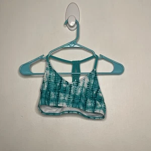 Kami Tie Dye Bikini Top Girls Size 14 Teal Swimwear Strappy - Picture 1 of 4