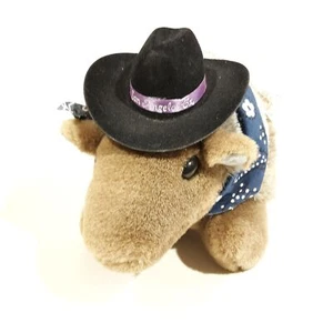 Armadillo Peluche Animale 11" Yippie Yi Yay Cappello Nero Bandana Blu - Foto 1 di 7