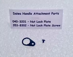 Daiwa ~ Nut Lock Plate 040-3201 & Lock Plate Screw 353-8302 ~ VTG 1980's - Picture 1 of 2
