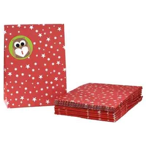 Adventskalender zum Befüllen Eule rot braun grün rote Tüten + bunte Sticker - Bild 1 von 3