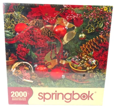 Springbok 2,000 Piece Jigsaw Puzzle 'Decorations of Noel' 2008 FACTORY SEALED - Image 1 of 4