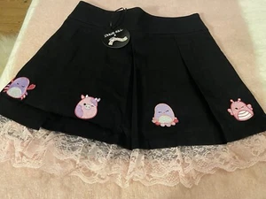 Dolls Kill Squishmallows Black Pleated Skirt 2xl New - Picture 1 of 8