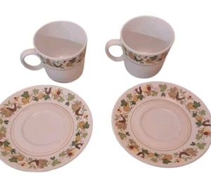 Noritake Progression China-Homecoming- Cups and Saucer Sets Of 2 Each - Picture 1 of 6