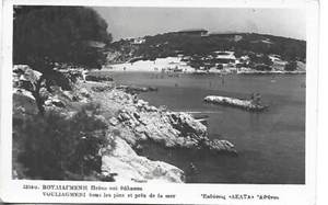 1937 GREECE ATHENS Vouliagmeni under the pines and near the sea REAL PHOTOCARD - Picture 1 of 2