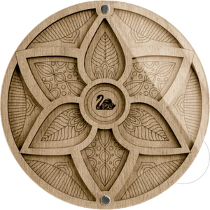 Wood bead organizer tray with lid "Flower" - Picture 1 of 4