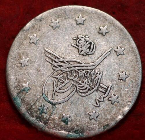 Turkey Ottoman Empire Ar 1 Kurush Silver Foreign Coin