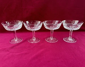 "Juego de 4 coupé de vidrio vintage Waterford Lismore cristal champán sherbet 4 1/8" - Imagen 1 de 7
