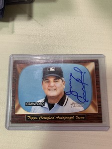 2004 Topps Heritage Auto Jerry Crawford on card