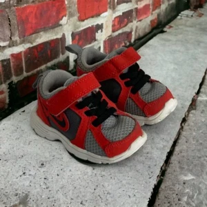 Nike Fusion Run Toddlers Size 3C Shoe Grey/Black Red 525592-010 - Picture 1 of 12