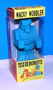 Funko Wacky Wobbler ROCK EM SOCK EM ROBOTS BLUE - Picture 1 of 6
