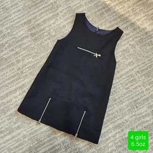 Floriane navy blue airplane shift tank dress size 4 girls - Picture 1 of 8