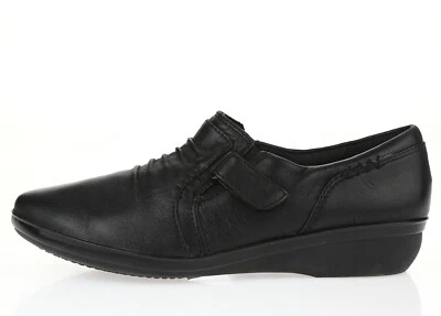 Mujer CLARKS COLLECTION 226784 Cuero Negro Slip On Mocasines Talla. 7,5 Foto 1 de 4