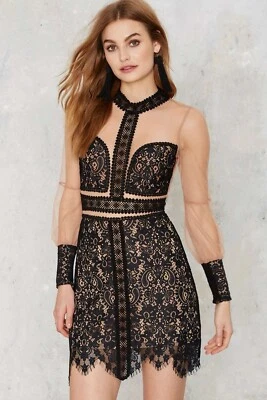 For Love And Lemons | Vivian Mini Black Lace Dress | XS - Image 1 of 4