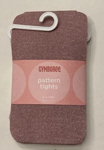 NWT Gymboree Snow Princess Sz 3-4 Metallic Pink Sparkle Nylon Tights 3T-4T - Picture 1 of 1