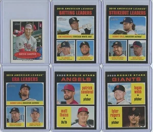 2020 Topps Heritage 12 Card Lot Inc. Harper Bazooka Mini, AL Batting Leaders - Picture 1 of 4