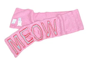 Crewcuts - Girl's - NWT - Pink & Neon Meow Wool Blend Kitten Neck Scarf - Picture 1 of 3