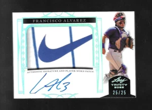 2022 LEAF TRINITY FRANCISCO ALVAREZ NIKE PATCH AUTO PLATINUM SPECTRUM 25/25 = 1 - Picture 1 of 2