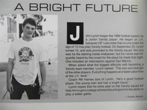 John Lynch NFL FOX Commentator High School Yearbook Buccaneers Broncos Patriots - Picture 1 of 1
