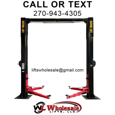 New KATOOL KT-M150D 15,000lb Symmetric Clearfloor 2-Post Lift - Image 1 of 4