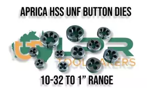 UNF HSS Button Die R/H standard Sizes from 10-32 to 1" variations you pick - Foto 1 di 23