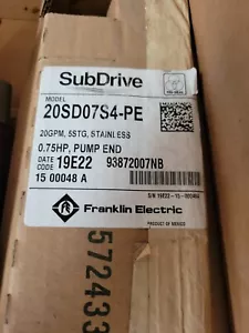 Franklin Electric 20SD07S4-PE QuickPAK Solar Replacement Pump End 0.75 HP 20 GPM - Picture 1 of 2