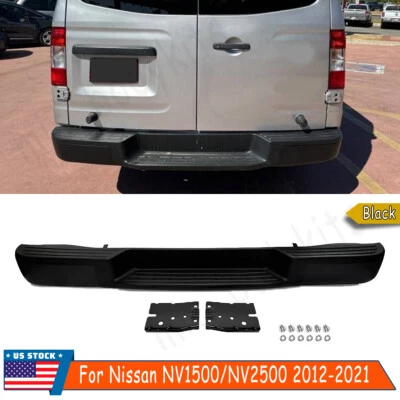 Rear Step Bumper Assembly Black Steel For 2012-2021 Nissan NV1500 NV2500 NV3500 - Изображение 1 из 4