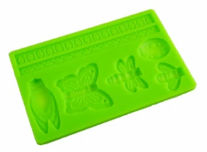 BUTTERFLY / INSECT Sugar Paste Silicone Push Mould for Cake Decorating (green) - Picture 1 of 1
