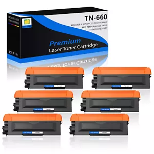 6 Stück schwarze TN660/TN630 Toner mit hoher Reichweite für Brother HL-L2360DW HL-L2380DW - Bild 1 von 13