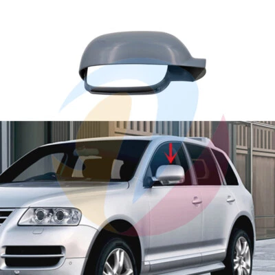 √ Cubierta del espejo retrovisor del lado del conductor sin pintar para VW Volkswagen Touareg 2003-07 Foto 1 de 4