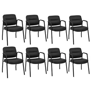 Waiting Room Chair No Wheels Set of 8 with Integrated Armrests for Reception - Picture 1 of 7