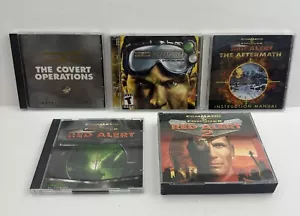 Command & Conquer: 5 Pc Game Lot, Red Alert 1, 2, Aftermath, Renegade, Covert Op - Picture 1 of 9