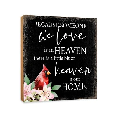 Modern Memorial Table Top and Shelf Sitter Home Decor 6" Because Someone We Love - Image 1 of 2