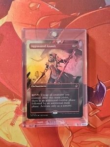 Aggravated Assault - Foil - Anime Borderless Enchanting Tales Magic mtg NM-Mint - Bild 1 von 2