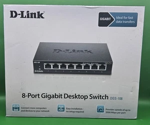 Switch Ethernet Gigabit D-Link (DGS-108/B) 8 porte testato e funzionante - Foto 1 di 2
