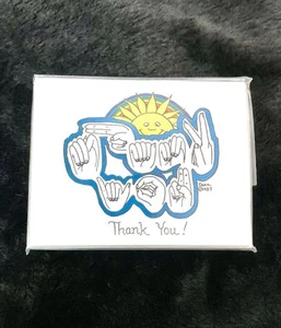 Sign Language/ ASL “Thank You” Greeting Cards (Pack Of 10/with Envelopes) - Picture 1 of 1