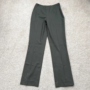 Pantalones Ralph Lauren Etiqueta Negra Mezcla Lana Verde Oliva Pierna Recta Talla 4 - Imagen 1 de 9
